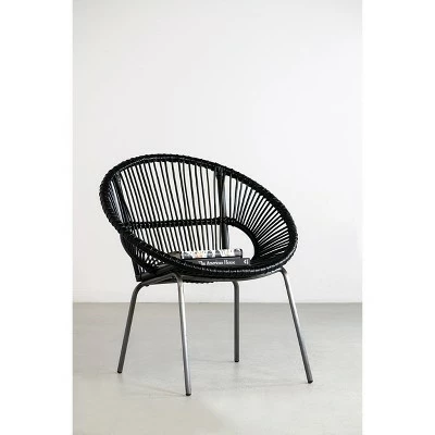 Louanne Rattan Occasional Chair - East At Main White 3 Louanne Rattan Occasional Chair - East At Main White