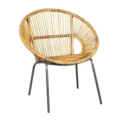 Louanne Rattan Occasional Chair - East At Main White 8 Louanne Rattan Occasional Chair - East At Main White - Image 6