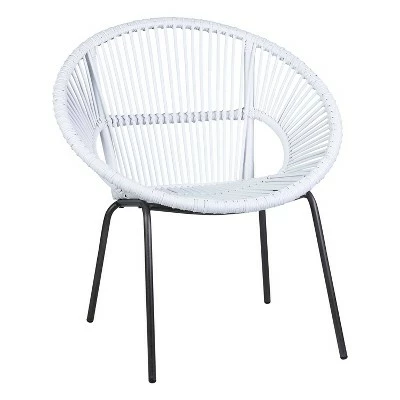 Louanne Rattan Occasional Chair - East At Main White 9 Louanne Rattan Occasional Chair - East At Main White - Image 7