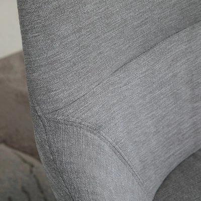 HomCom Modern Mid-Back Linen Accent Chair with X-Shaped Metal Frame and Curved Back 7 HomCom Modern Mid-Back Linen Accent Chair with X-Shaped Metal Frame and Curved Back - Image 6