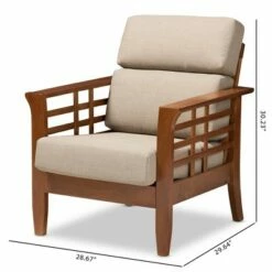 Baxton Studio Larissa Modern Classic Mission Style Cherry Finished Wood and Fabric High Back Cushioned Living Room Dark Beige Cherry 17 Baxton Studio Larissa Modern Classic Mission Style Cherry Finished Wood and Fabric High Back Cushioned Living Room Dark Beige Cherry -Living Room Chairs store unnamed file 1171