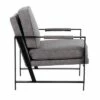 Franklin Arm Chair Leather/Steel Black/Gray - LumiSource