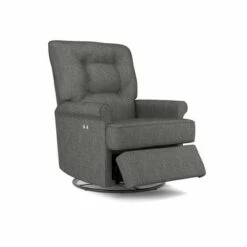 Best Chairs Inc. Carissa Power Swivel Glider Recliner Linen