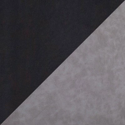 Franklin Arm Chair Leather/Steel Black/Gray - LumiSource 8 Franklin Arm Chair Leather/Steel Black/Gray - LumiSource - Image 6