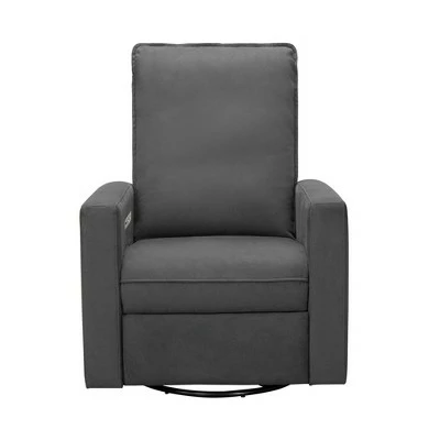 Teagan Power Swivel Glider Recliner - Abbyson Living Charcoal Gray 5 Teagan Power Swivel Glider Recliner - Abbyson Living Charcoal Gray - Image 3