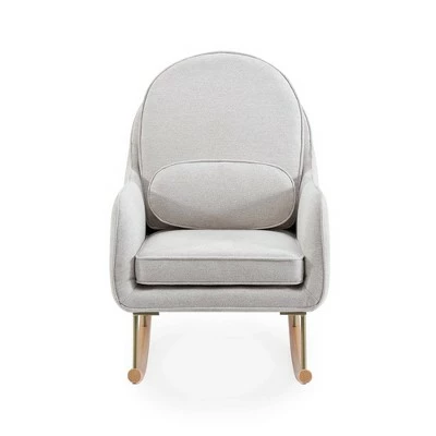 Delta Children Ella Rocker with LiveSmart Evolve Fabric Stone Gray/black And Natural Rocker Base 5 Delta Children Ella Rocker with LiveSmart Evolve Fabric Stone Gray/black And Natural Rocker Base - Image 3