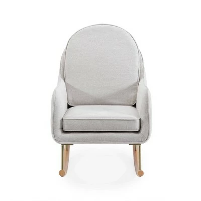 Delta Children Ella Rocker with LiveSmart Evolve Fabric Stone Gray/black And Natural Rocker Base 6 Delta Children Ella Rocker with LiveSmart Evolve Fabric Stone Gray/black And Natural Rocker Base - Image 4