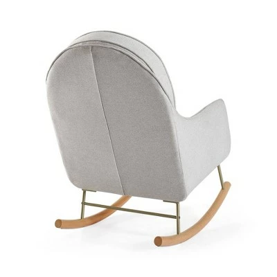 Delta Children Ella Rocker with LiveSmart Evolve Fabric Stone Gray/black And Natural Rocker Base 7 Delta Children Ella Rocker with LiveSmart Evolve Fabric Stone Gray/black And Natural Rocker Base - Image 5
