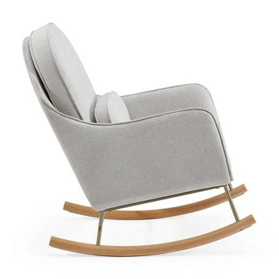 Delta Children Ella Rocker with LiveSmart Evolve Fabric Stone Gray/black And Natural Rocker Base 9 Delta Children Ella Rocker with LiveSmart Evolve Fabric Stone Gray/black And Natural Rocker Base - Image 7