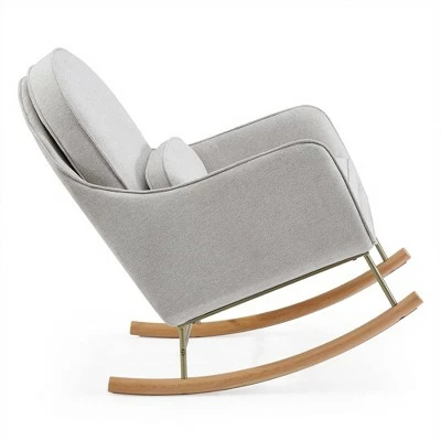 Delta Children Ella Rocker with LiveSmart Evolve Fabric Stone Gray/black And Natural Rocker Base 10 Delta Children Ella Rocker with LiveSmart Evolve Fabric Stone Gray/black And Natural Rocker Base - Image 8