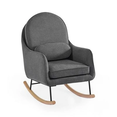 Delta Children Ella Rocker with LiveSmart Evolve Fabric Stone Gray/black And Natural Rocker Base 12 Delta Children Ella Rocker with LiveSmart Evolve Fabric Stone Gray/black And Natural Rocker Base - Image 10