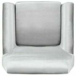 Nynette Mid-Century Armchair - Light Gray Velvet - Safavieh -Living Room Chairs store unnamed file 1183