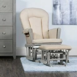 Child Craft Tranquil Glider Lunar Gray/tan Microfiber -Living Room Chairs store unnamed file 11839