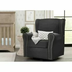 Delta Children® Middleton Nursery Glider Swivel Rocker Chair Charcoal