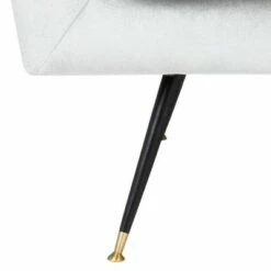 Nynette Mid-Century Armchair - Light Gray Velvet - Safavieh -Living Room Chairs store unnamed file 1185