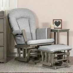 Child Craft Tranquil Glider Dapper Gray/gray Herringbone -Living Room Chairs store unnamed file 11877