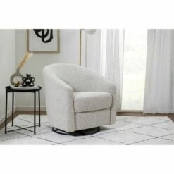 Babyletto Madison Swivel Glider, Greenguard Gold Certified Ivory Boucle -Living Room Chairs store unnamed file 11887