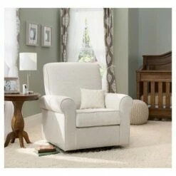 Delta Children Avery Nursery Glider Swivel Rocker Chair Sand -Living Room Chairs store unnamed file 11922