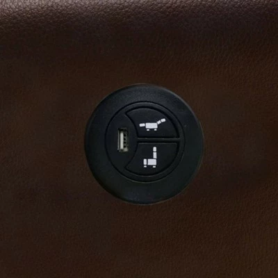 Payson Leather Power Swivel Glider Recliner - Abbyson Living Gray 7 Payson Leather Power Swivel Glider Recliner - Abbyson Living Gray - Image 5