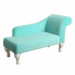 Kids' Velvet Settee - HomePop Aqua 13 Kids' Velvet Settee - HomePop Aqua -Living Room Chairs store unnamed file 11996