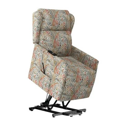 Libbi Classic Wingback Power Recline and Lift Chair - ProLounger Paisley Coral 10 Libbi Classic Wingback Power Recline and Lift Chair - ProLounger Paisley Coral - Image 8