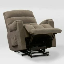 Dallas Power Lift Assist Upholstered Recliner - CorLiving Gray