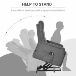 HomCom Electric Lift Recliner Massage Chair Vibration with Remote Storage -Living Room Chairs store unnamed file 12039