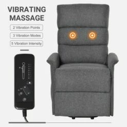 HomCom Electric Lift Recliner Massage Chair Vibration with Remote Storage -Living Room Chairs store unnamed file 12041