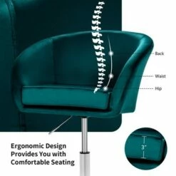 Costway Set of 2 Modern Velvet Chair Height Adjustable Bar Stool Swivel -Living Room Chairs store unnamed file 12049