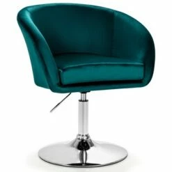 Costway Modern Velvet Chair Height Adjustable Bar Stool Swivel Makeup Seat -Living Room Chairs store unnamed file 12067