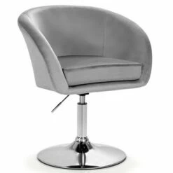 Costway Modern Velvet Chair Height Adjustable Bar Stool Swivel Makeup Seat -Living Room Chairs store unnamed file 12068