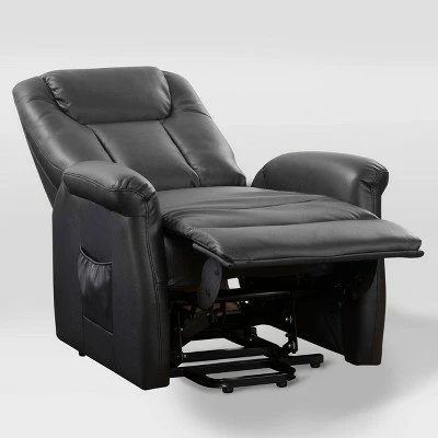 Arlington Power Lift and Rise Leather Gel Recliner Black - CorLiving 3 Arlington Power Lift and Rise Leather Gel Recliner Black - CorLiving
