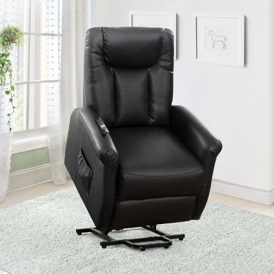 Arlington Power Lift and Rise Leather Gel Recliner Black - CorLiving 8 Arlington Power Lift and Rise Leather Gel Recliner Black - CorLiving - Image 6