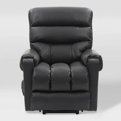 Dallas Power Lift Assist Leather Gel Recliner Black - CorLiving 5 Dallas Power Lift Assist Leather Gel Recliner Black - CorLiving - Image 3
