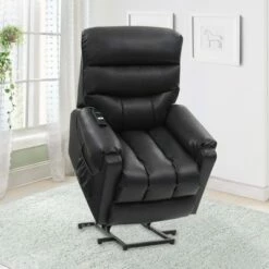Dallas Power Lift Assist Leather Gel Recliner Black - CorLiving 17 Dallas Power Lift Assist Leather Gel Recliner Black - CorLiving -Living Room Chairs store unnamed file 12085