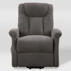 Arlington Power Lift and Rise Upholstered Recliner - CorLiving Dark Gray -Living Room Chairs store unnamed file 12092