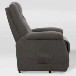 Arlington Power Lift and Rise Upholstered Recliner - CorLiving Dark Gray -Living Room Chairs store unnamed file 12093