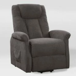 Arlington Power Lift and Rise Upholstered Recliner - CorLiving Dark Gray -Living Room Chairs store unnamed file 12100