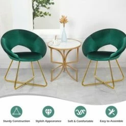 Costway Modern Velvet Accent Chair Upholstered Vanity Chair w/Golden Metal Leg PinkDark GreenGrey 17 Costway Modern Velvet Accent Chair Upholstered Vanity Chair w/Golden Metal Leg PinkDark GreenGrey -Living Room Chairs store unnamed file 12106