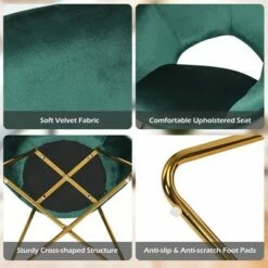 Costway Modern Velvet Accent Chair Upholstered Vanity Chair w/Golden Metal Leg PinkDark GreenGrey 19 Costway Modern Velvet Accent Chair Upholstered Vanity Chair w/Golden Metal Leg PinkDark GreenGrey -Living Room Chairs store unnamed file 12108