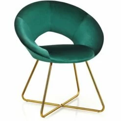 Costway Modern Velvet Accent Chair Upholstered Vanity Chair w/Golden Metal Leg PinkDark GreenGrey 22 Costway Modern Velvet Accent Chair Upholstered Vanity Chair w/Golden Metal Leg PinkDark GreenGrey -Living Room Chairs store unnamed file 12111