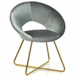 Costway Modern Velvet Accent Chair Upholstered Vanity Chair w/Golden Metal Leg PinkDark GreenGrey 23 Costway Modern Velvet Accent Chair Upholstered Vanity Chair w/Golden Metal Leg PinkDark GreenGrey -Living Room Chairs store unnamed file 12112