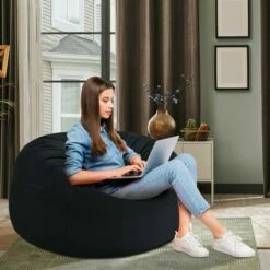 Costway 3' Bean Bag Chair w/ Microfiber Cover & Independent Sponge Filling 16 Costway 3' Bean Bag Chair w/ Microfiber Cover & Independent Sponge Filling -Living Room Chairs store unnamed file 12127