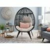 Davin Round Chair - Linon Gray -Living Room Chairs store unnamed file 12145