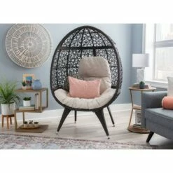 Davin Round Chair - Linon Gray