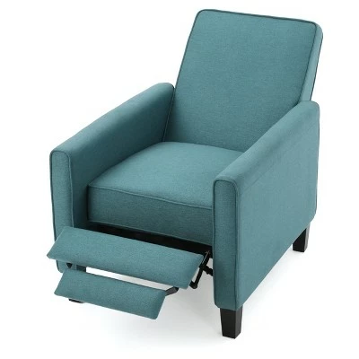 Darvis Fabric Recliner Club Chair - Christopher Knight Home Dark Teal 5 Darvis Fabric Recliner Club Chair - Christopher Knight Home Dark Teal - Image 4