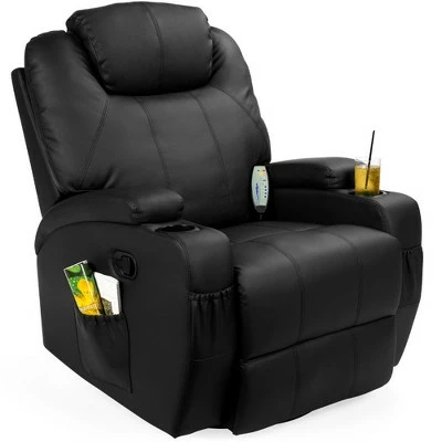 Best Choice Products Executive Swivel Glider Massage Recliner Chair w/ Remote Control, 5 Modes, 2 Cup Holders 9 Best Choice Products Executive Swivel Glider Massage Recliner Chair w/ Remote Control, 5 Modes, 2 Cup Holders - Image 7