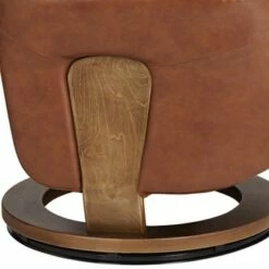 BenchMaster Brown Swivel Faux Leather Recliner Chair Modern Armchair Comfortable Manual Reclining Footrest Headrest for Bedroom -Living Room Chairs store unnamed file 12201