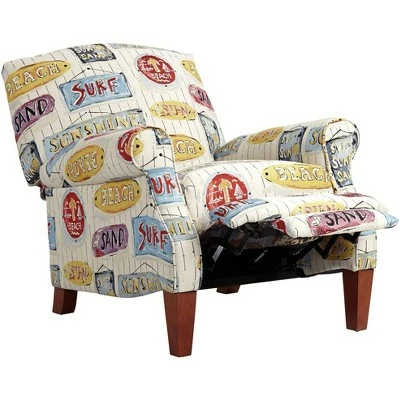 Kensington Hill Multi-Color Sunshine Beach Recliner Chair Coastal Armchair Comfortable Push Manual Reclining Footrest for Bedroom 7 Kensington Hill Multi-Color Sunshine Beach Recliner Chair Coastal Armchair Comfortable Push Manual Reclining Footrest for Bedroom - Image 5