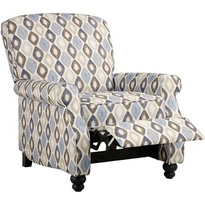 Elm Lane Blue Diamond Recliner Chair Modern Armchair Comfortable Push Manual Reclining Footrest for Bedroom Living Room Reading 8 Elm Lane Blue Diamond Recliner Chair Modern Armchair Comfortable Push Manual Reclining Footrest for Bedroom Living Room Reading - Image 6